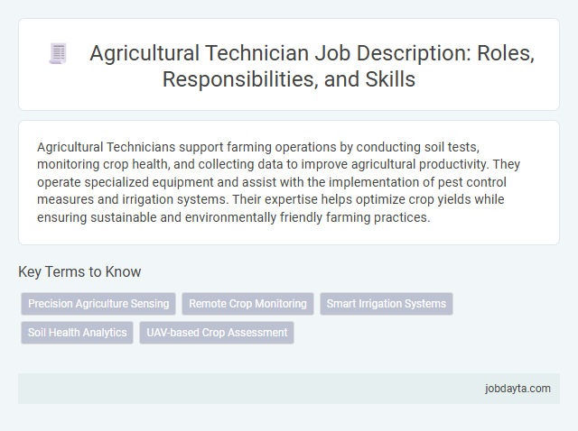 Agricultural Technician Job Description: Roles, Responsibilities, and Skills