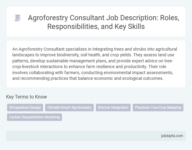 Agroforestry Consultant Job Description: Roles, Responsibilities, and Key Skills