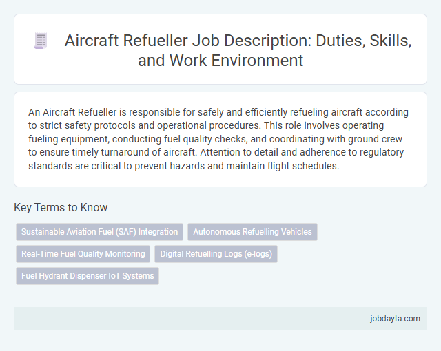 Aircraft Refueller Job Description: Duties, Skills, and Work Environment