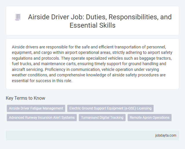 Airside Driver Job: Duties, Responsibilities, and Essential Skills