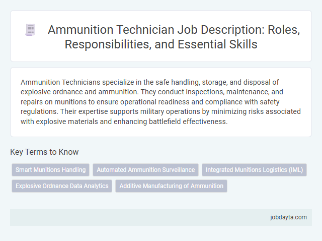 Ammunition Technician Job Description: Roles, Responsibilities, and Essential Skills