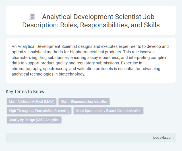 Analytical Development Scientist Job Description: Roles, Responsibilities, and Skills