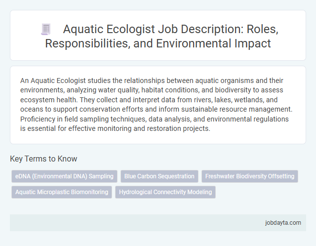 Aquatic Ecologist Job Description: Roles, Responsibilities, and Environmental Impact