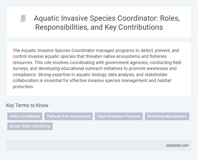 Aquatic Invasive Species Coordinator: Roles, Responsibilities, and Key Contributions