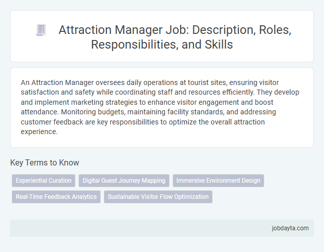 Attraction Manager Job: Description, Roles, Responsibilities, and Skills