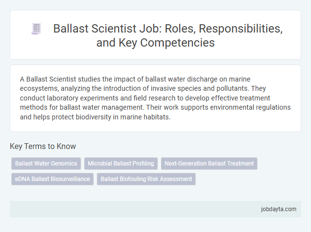Ballast Scientist Job: Roles, Responsibilities, and Key Competencies