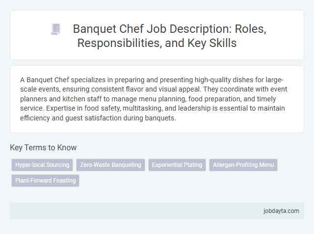 Banquet Chef Job Description: Roles, Responsibilities, and Key Skills