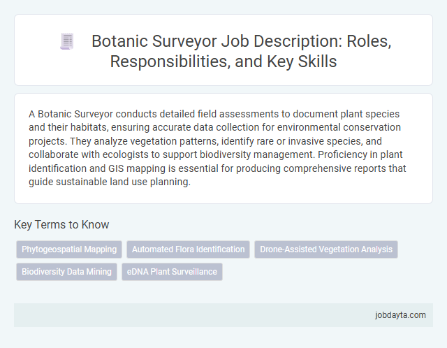 Botanic Surveyor Job Description: Roles, Responsibilities, and Key Skills