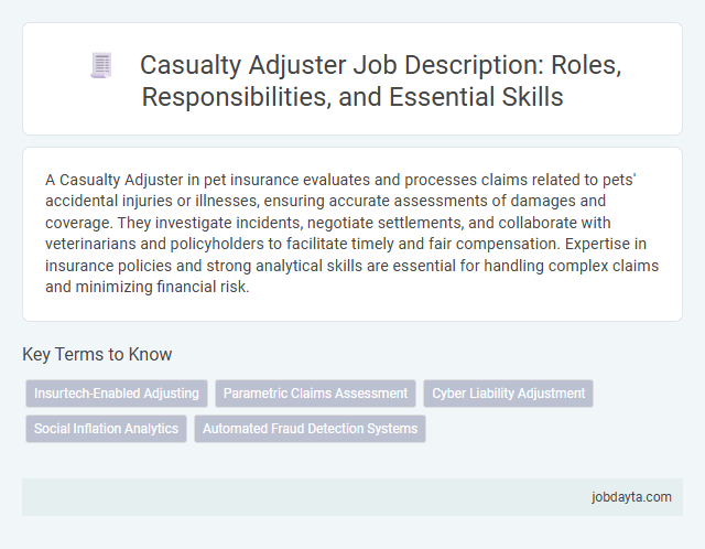 Casualty Adjuster Job Description: Roles, Responsibilities, and Essential Skills