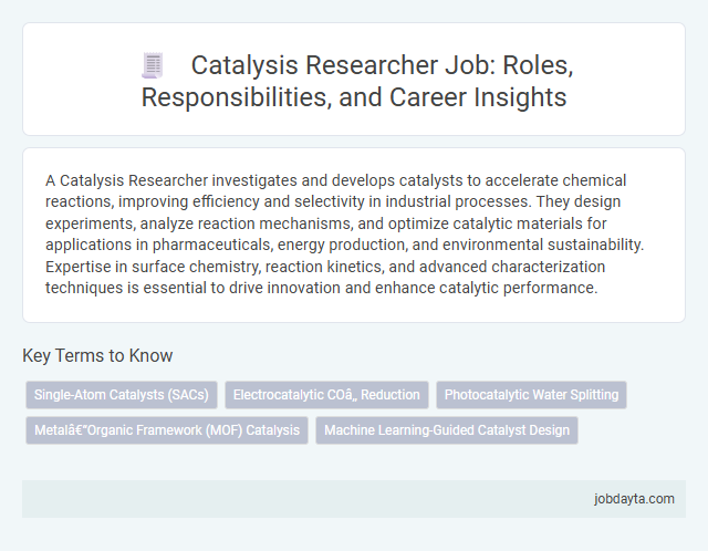 Catalysis Researcher Job: Roles, Responsibilities, and Career Insights
