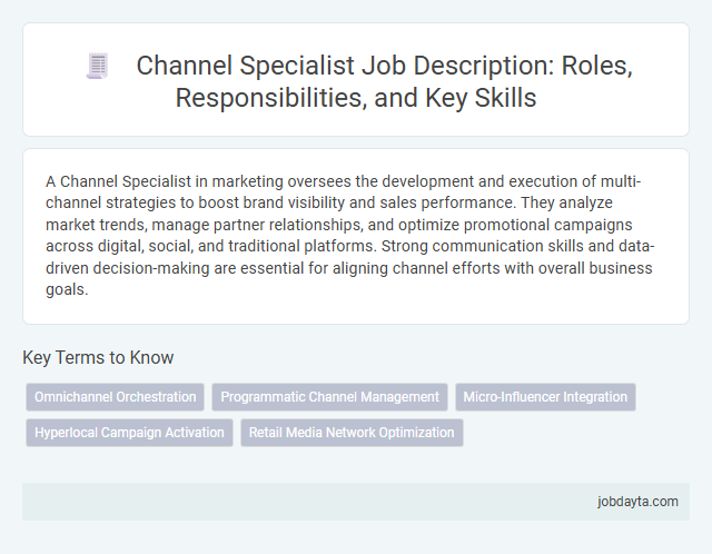 Channel Specialist Job Description: Roles, Responsibilities, and Key Skills