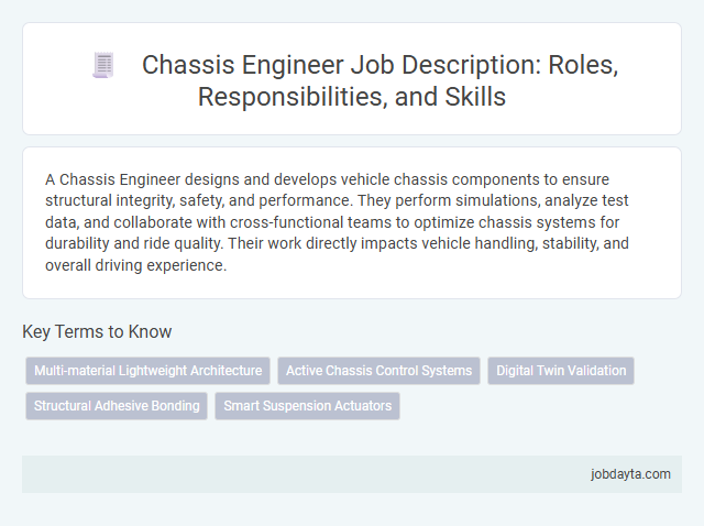 Chassis Engineer Job Description: Roles, Responsibilities, and Skills