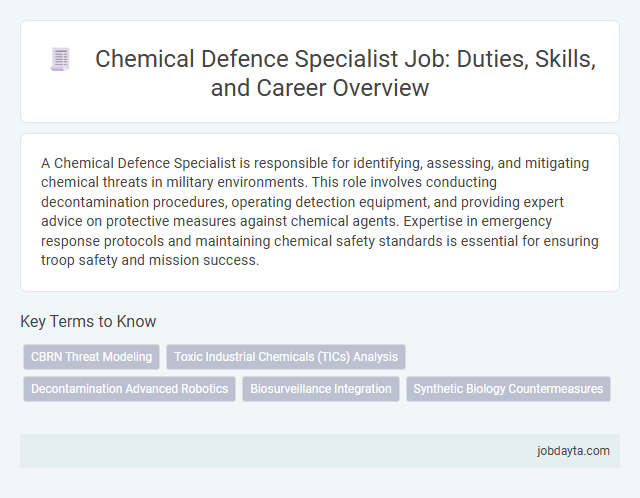 Chemical Defence Specialist Job: Duties, Skills, and Career Overview