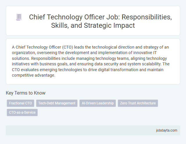 Chief Technology Officer Job: Responsibilities, Skills, and Strategic Impact