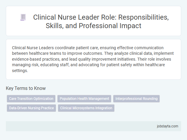 Clinical Nurse Leader Role: Responsibilities, Skills, and Professional Impact