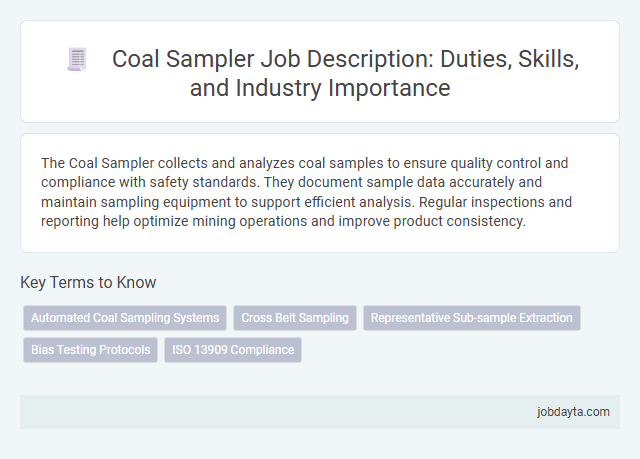 Coal Sampler Job Description: Duties, Skills, and Industry Importance