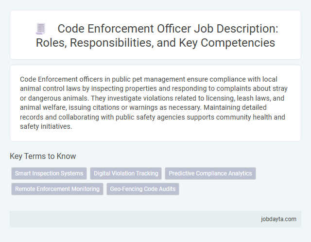 Code Enforcement Officer Job Description: Roles, Responsibilities, and Key Competencies
