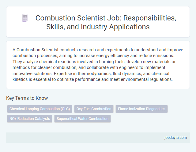 Combustion Scientist Job: Responsibilities, Skills, and Industry Applications