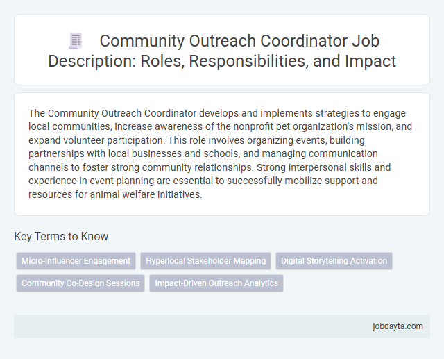 Community Outreach Coordinator Job Description: Roles, Responsibilities, and Impact