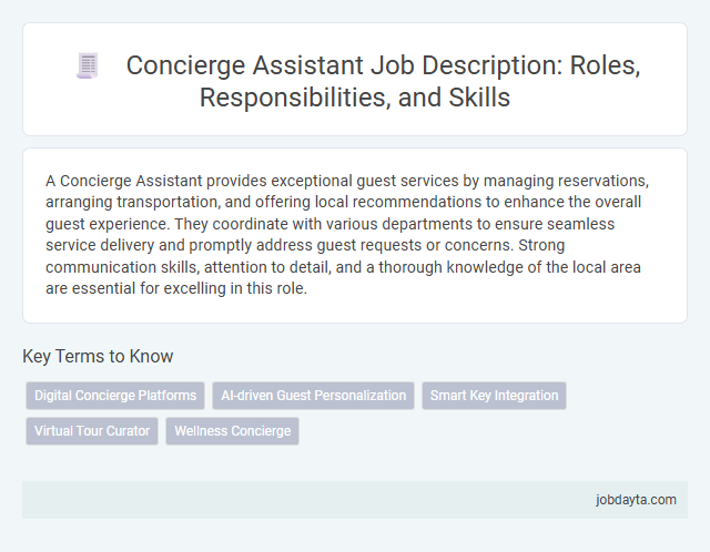 Concierge Assistant Job Description: Roles, Responsibilities, and Skills