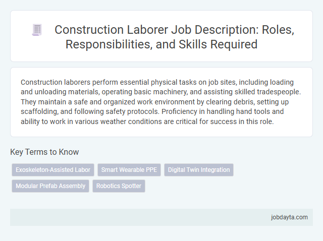 Construction Laborer Job Description: Roles, Responsibilities, and Skills Required