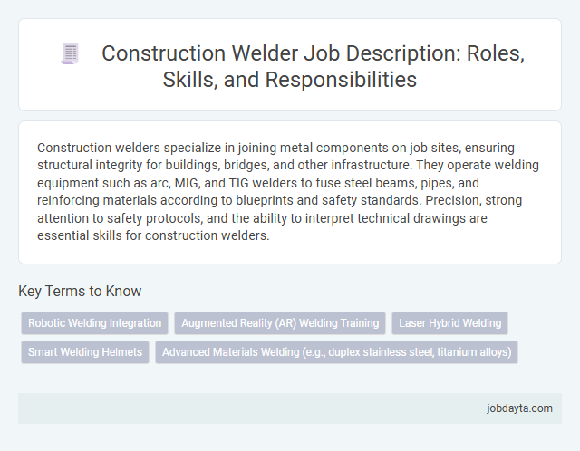 Construction Welder Job Description: Roles, Skills, and Responsibilities