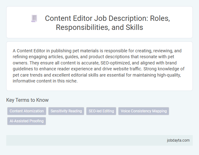 Content Editor Job Description: Roles, Responsibilities, and Skills