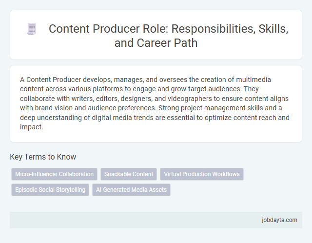 Content Producer Role: Responsibilities, Skills, and Career Path