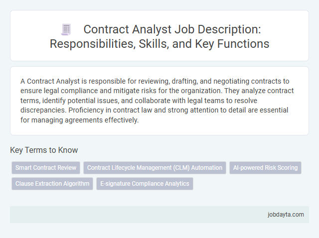 Contract Analyst Job Description: Responsibilities, Skills, and Key Functions