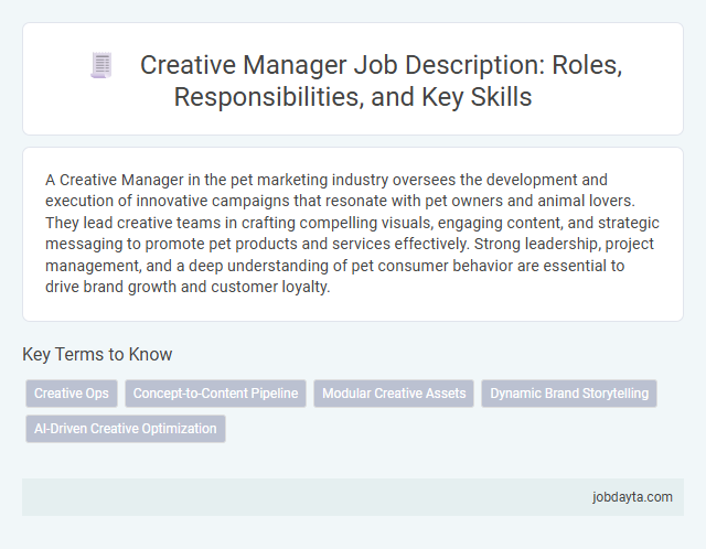 Creative Manager Job Description: Roles, Responsibilities, and Key Skills