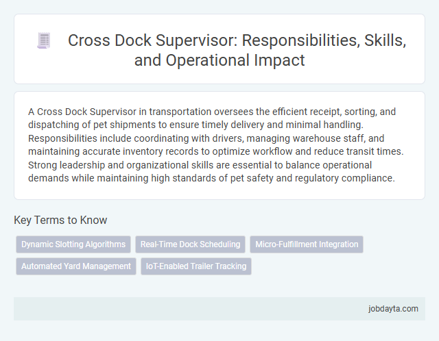 Cross Dock Supervisor: Responsibilities, Skills, and Operational Impact