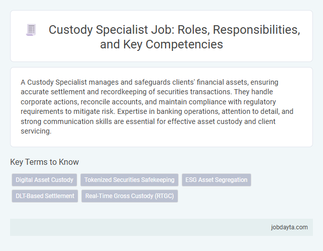 Custody Specialist Job: Roles, Responsibilities, and Key Competencies
