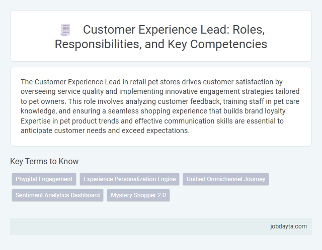 Customer Experience Lead: Roles, Responsibilities, and Key Competencies
