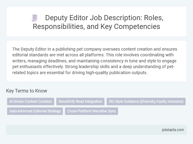 Deputy Editor Job Description: Roles, Responsibilities, and Key Competencies