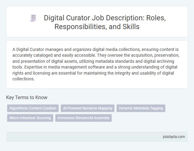 Digital Curator Job Description: Roles, Responsibilities, and Skills