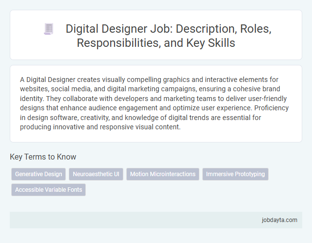 Digital Designer Job: Description, Roles, Responsibilities, and Key Skills