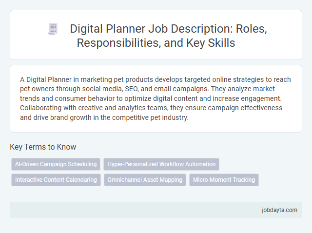 Digital Planner Job Description: Roles, Responsibilities, and Key Skills