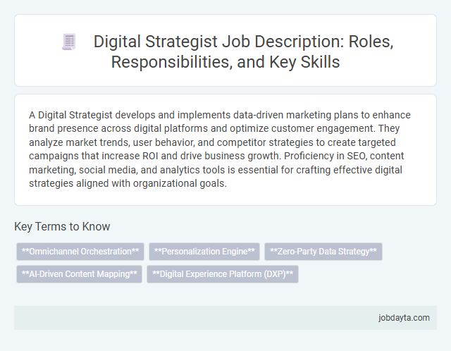 Digital Strategist Job Description: Roles, Responsibilities, and Key Skills