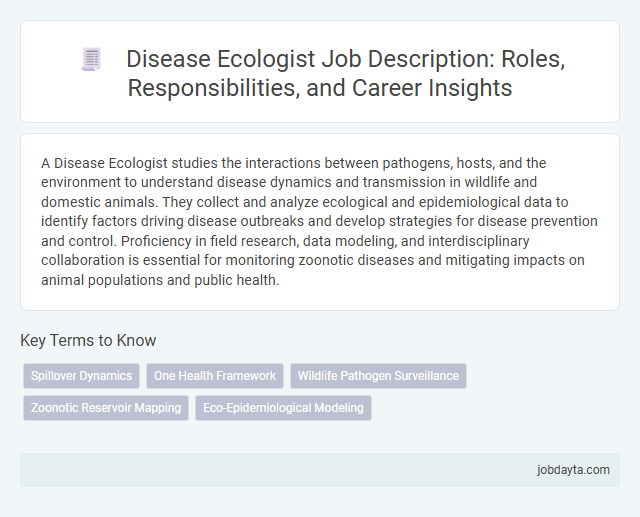 Disease Ecologist Job Description: Roles, Responsibilities, and Career Insights