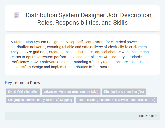 Distribution System Designer Job: Description, Roles, Responsibilities, and Skills