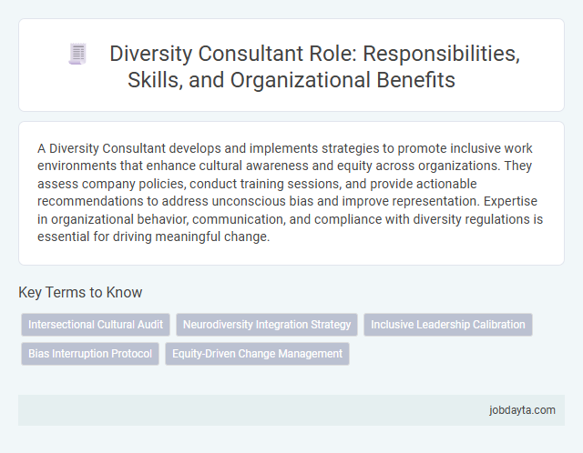 Diversity Consultant Role: Responsibilities, Skills, and Organizational Benefits