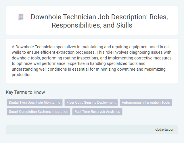 Downhole Technician Job Description: Roles, Responsibilities, and Skills