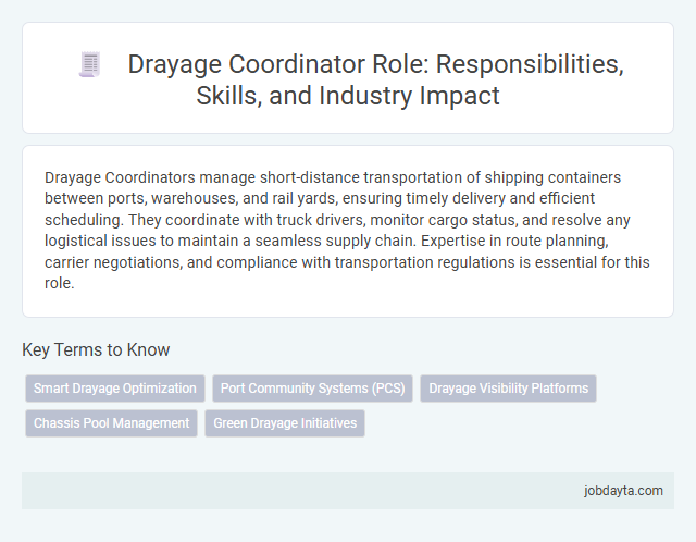 Drayage Coordinator Role: Responsibilities, Skills, and Industry Impact