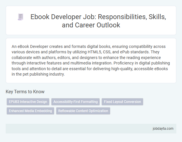 Ebook Developer Job: Responsibilities, Skills, and Career Outlook