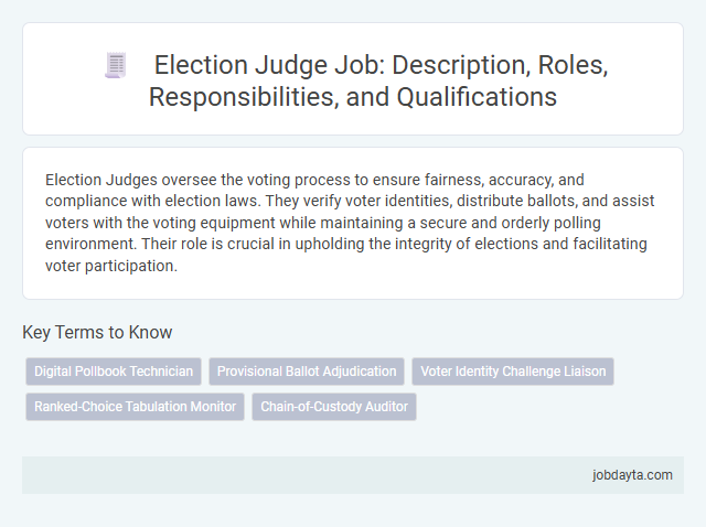 Election Judge Job: Description, Roles, Responsibilities, and Qualifications