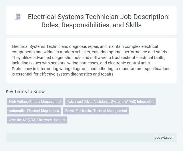 Electrical Systems Technician Job Description: Roles, Responsibilities, and Skills