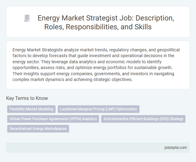 Energy Market Strategist Job: Description, Roles, Responsibilities, and Skills