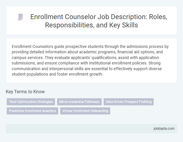 Enrollment Counselor Job Description: Roles, Responsibilities, and Key Skills