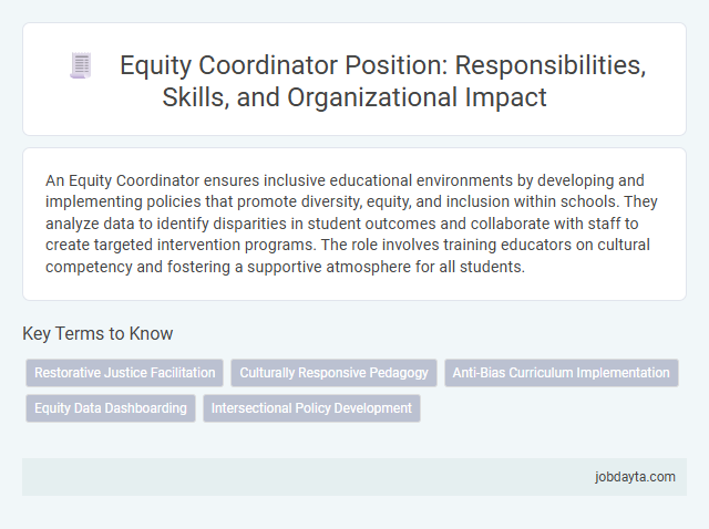 Equity Coordinator Position: Responsibilities, Skills, and Organizational Impact