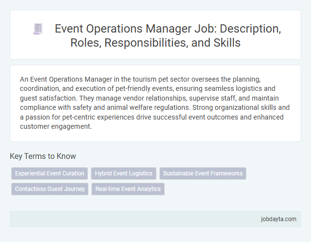 Event Operations Manager Job: Description, Roles, Responsibilities, and Skills